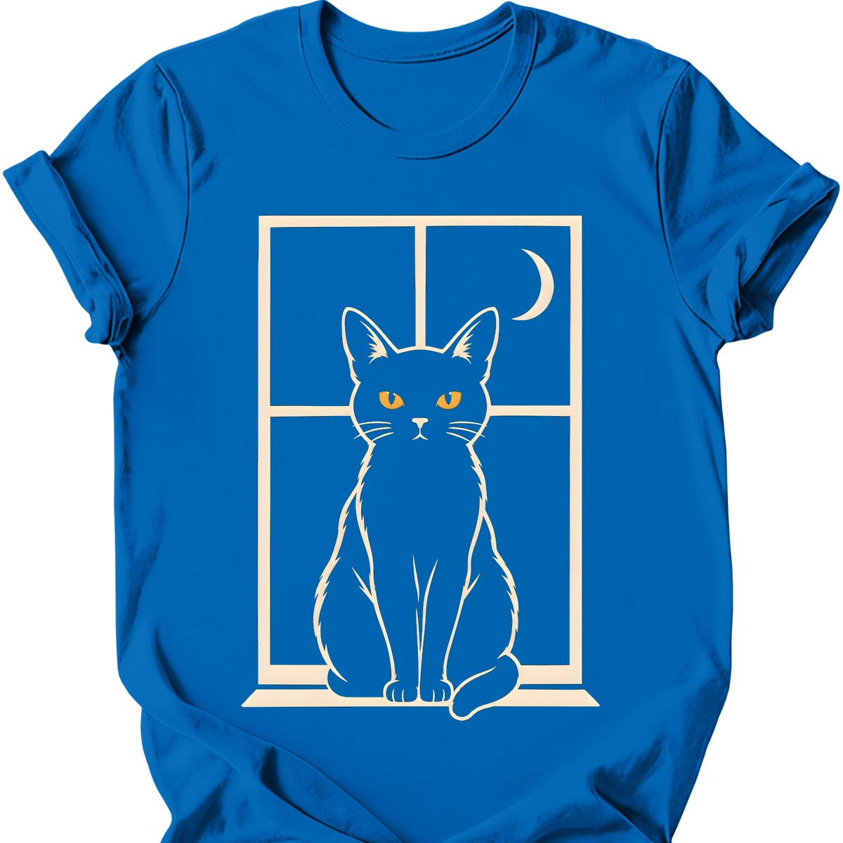 Window Void Cat T-Shirt — Royal