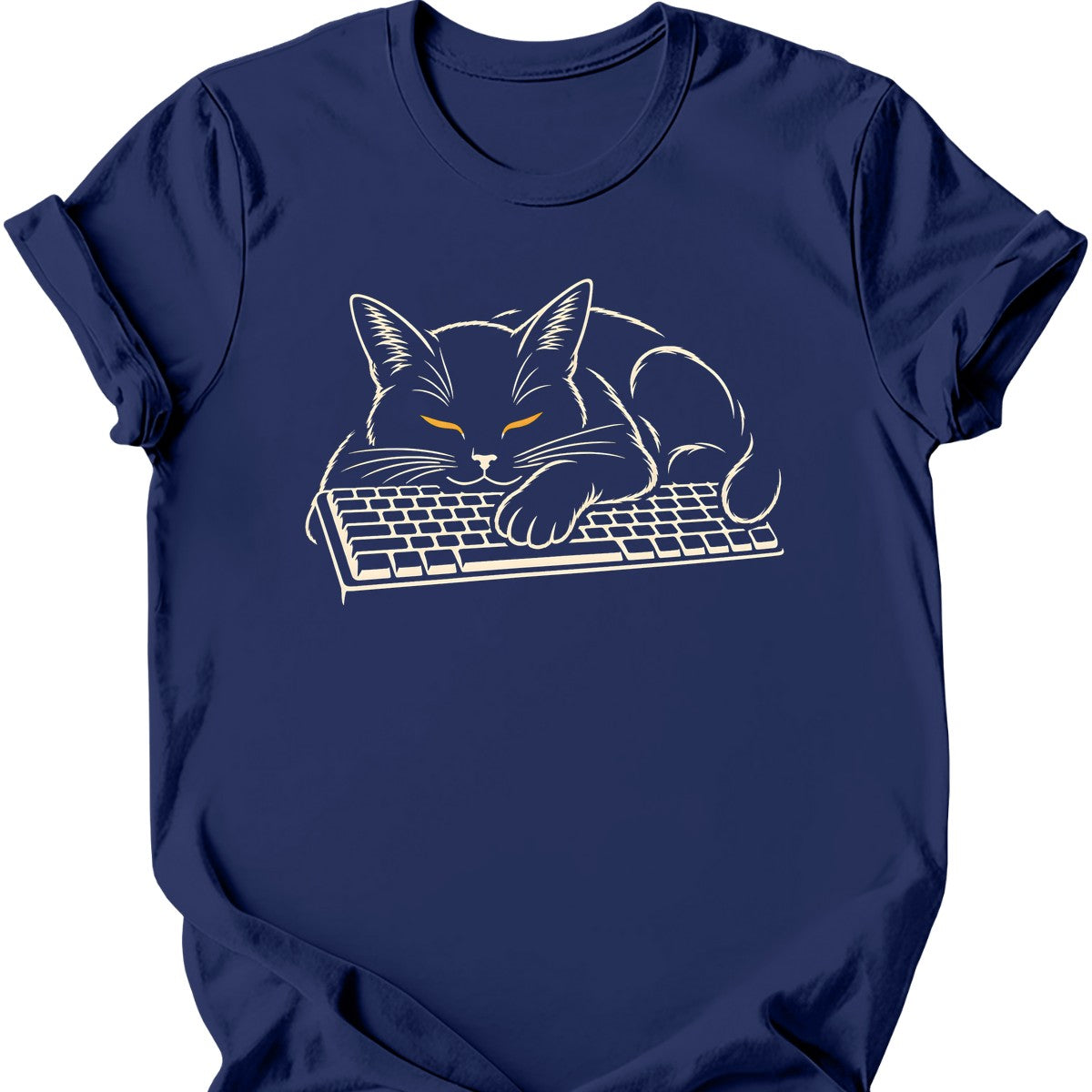 Keyboard Void Cat T-Shirt — Navy