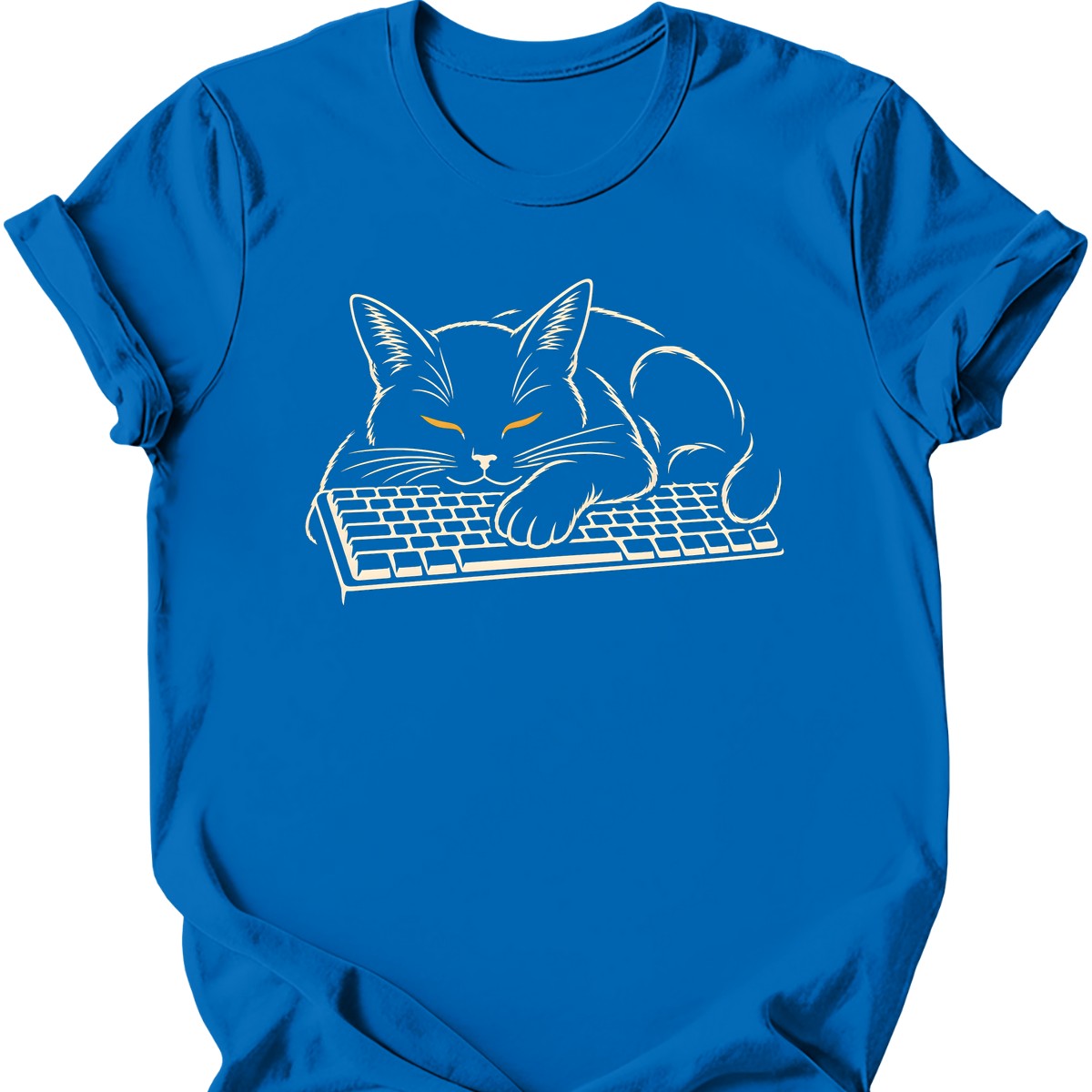 Keyboard Void Cat T-Shirt — Royal