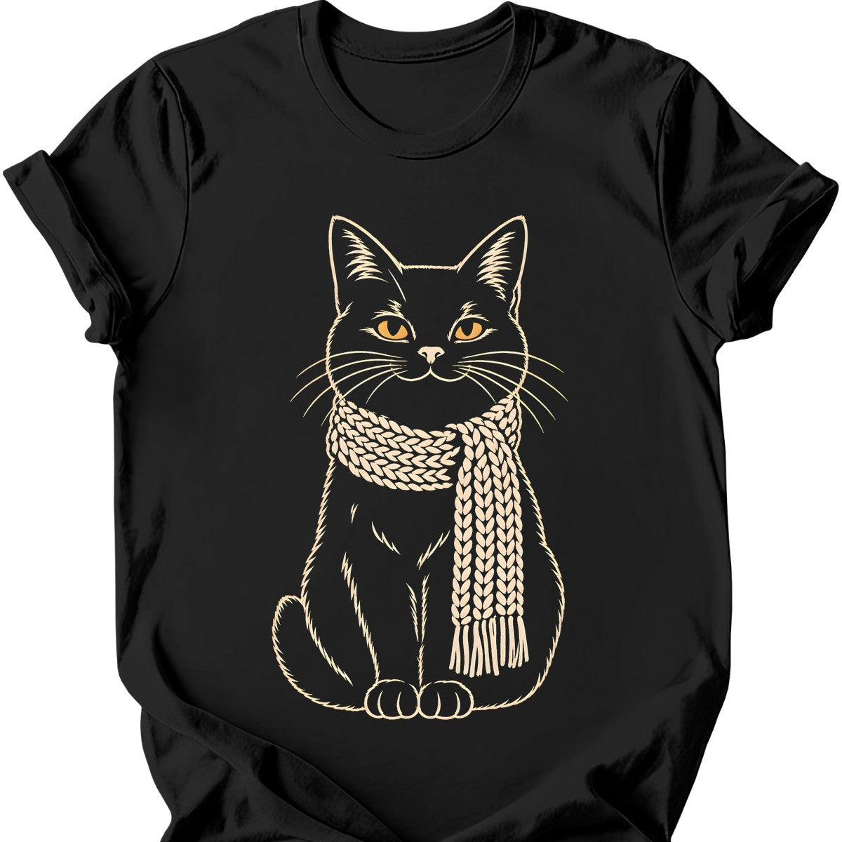 Scarf Void Cat T-Shirt — Black