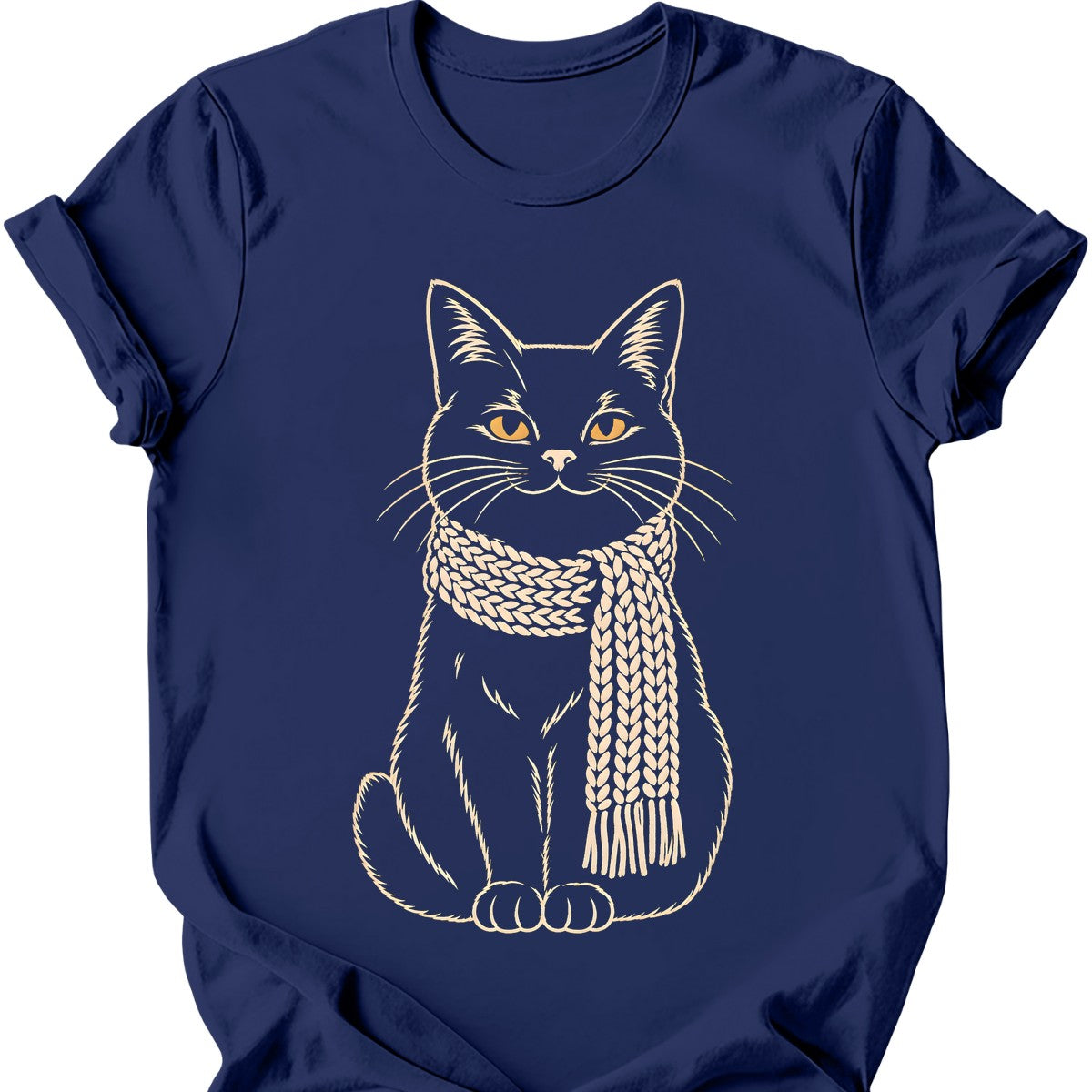Scarf Void Cat T-Shirt — Navy