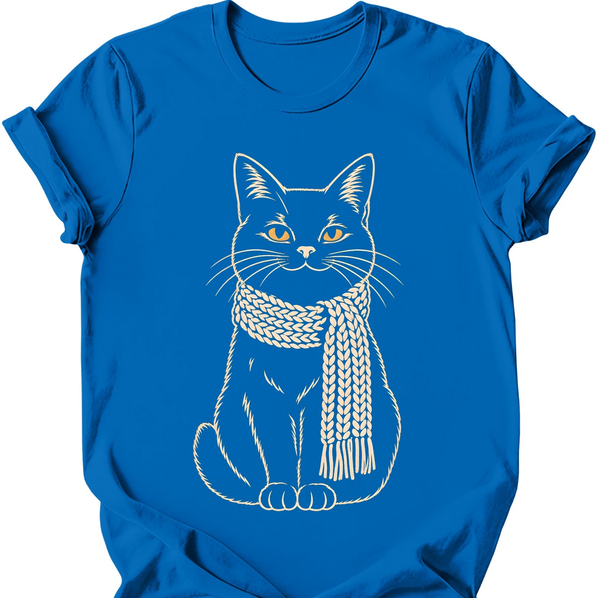 Scarf Void Cat T-Shirt — Royal