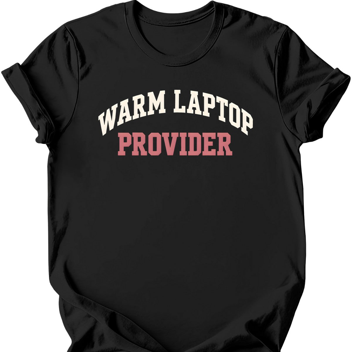 Warm Laptop Provider T-Shirt — Black