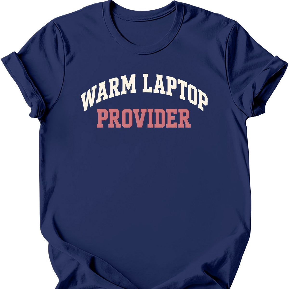 Warm Laptop Provider T-Shirt — Navy