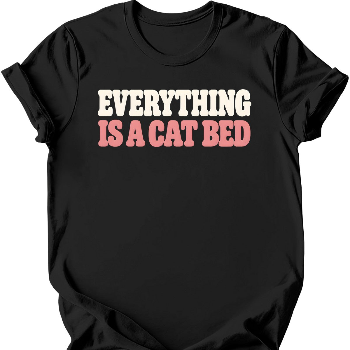 Everything Is a Cat Bed T-Shirt — Black